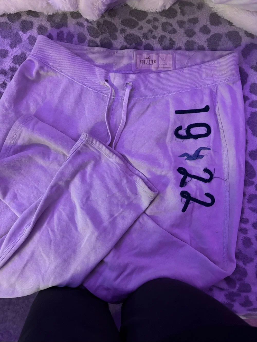Hollister white Logo Sweatpants